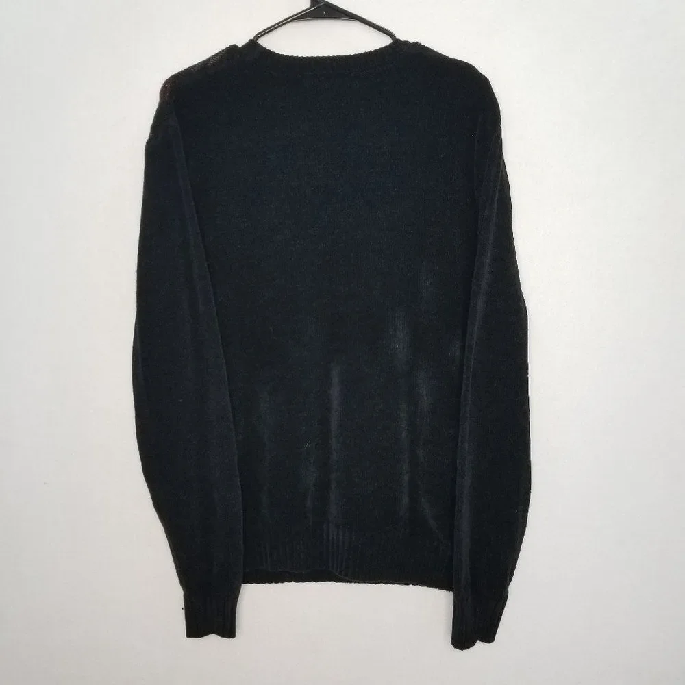 Dockers Vintage 90's Sweater Multicolor Crew Neck Black Tan Men's Large